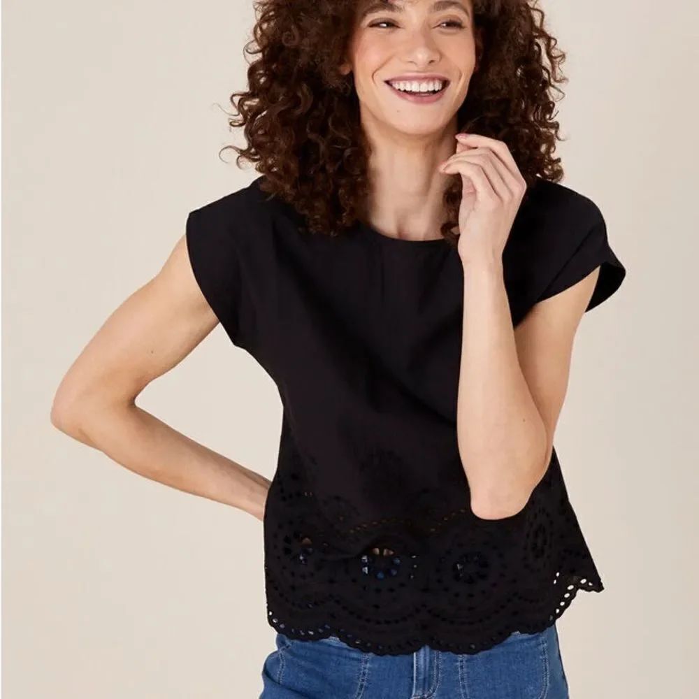 J. Crew Navy Embellished Cuffed Sleeve Blouse
